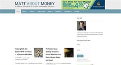 Desktop Screenshot of mattaboutmoney.com
